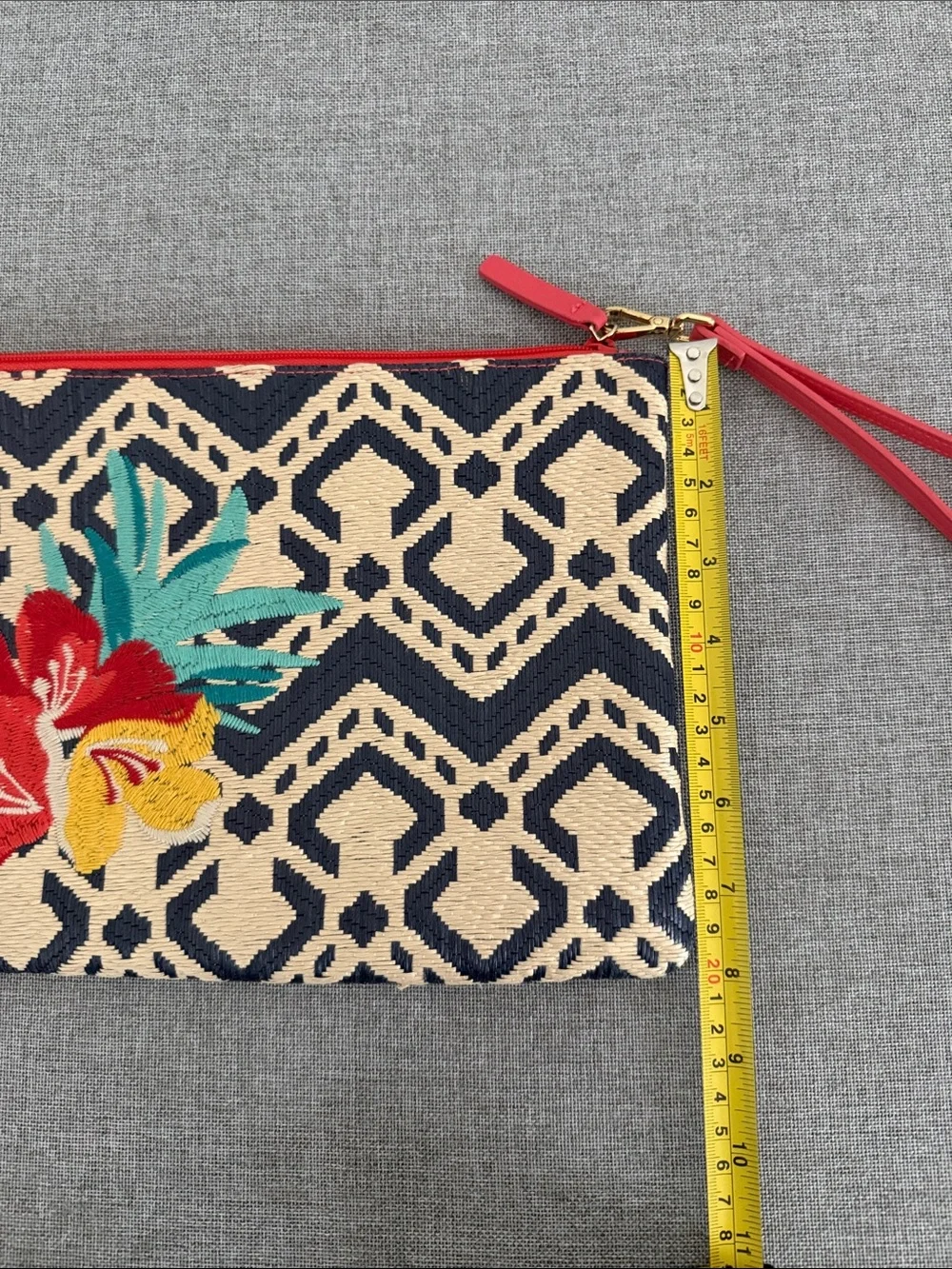 Vera Bradley Woven Floral Embroidered large Clutch Wristlet